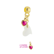 Mini Coração Torcido com Coração de Mãe